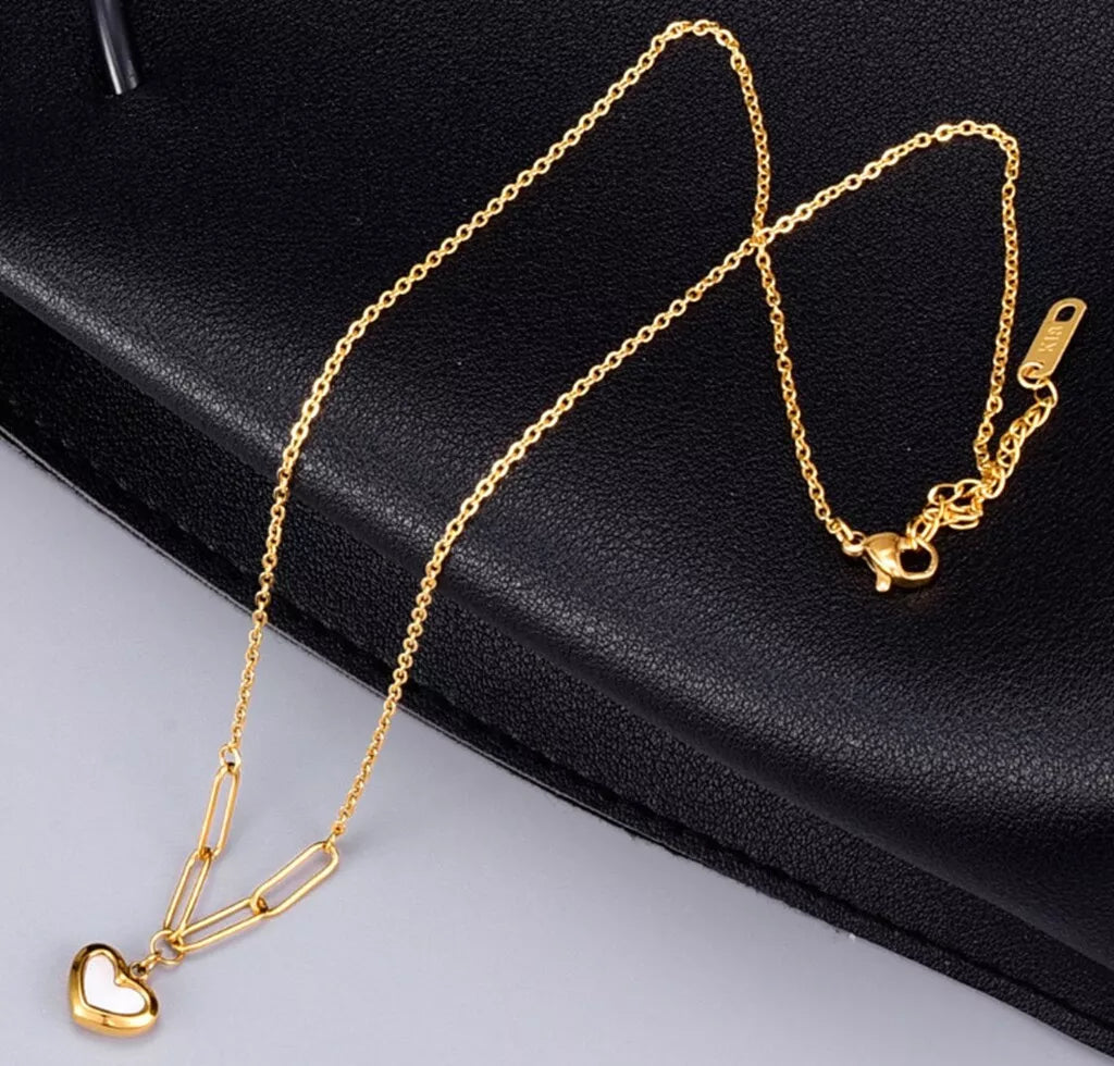waterproof White Heart Necklace - Dvassa
