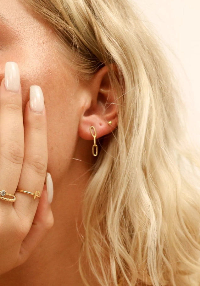 stainless steel jewerly- paperclip earrings