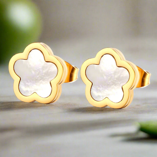 gold plated waterproof earrings stud
