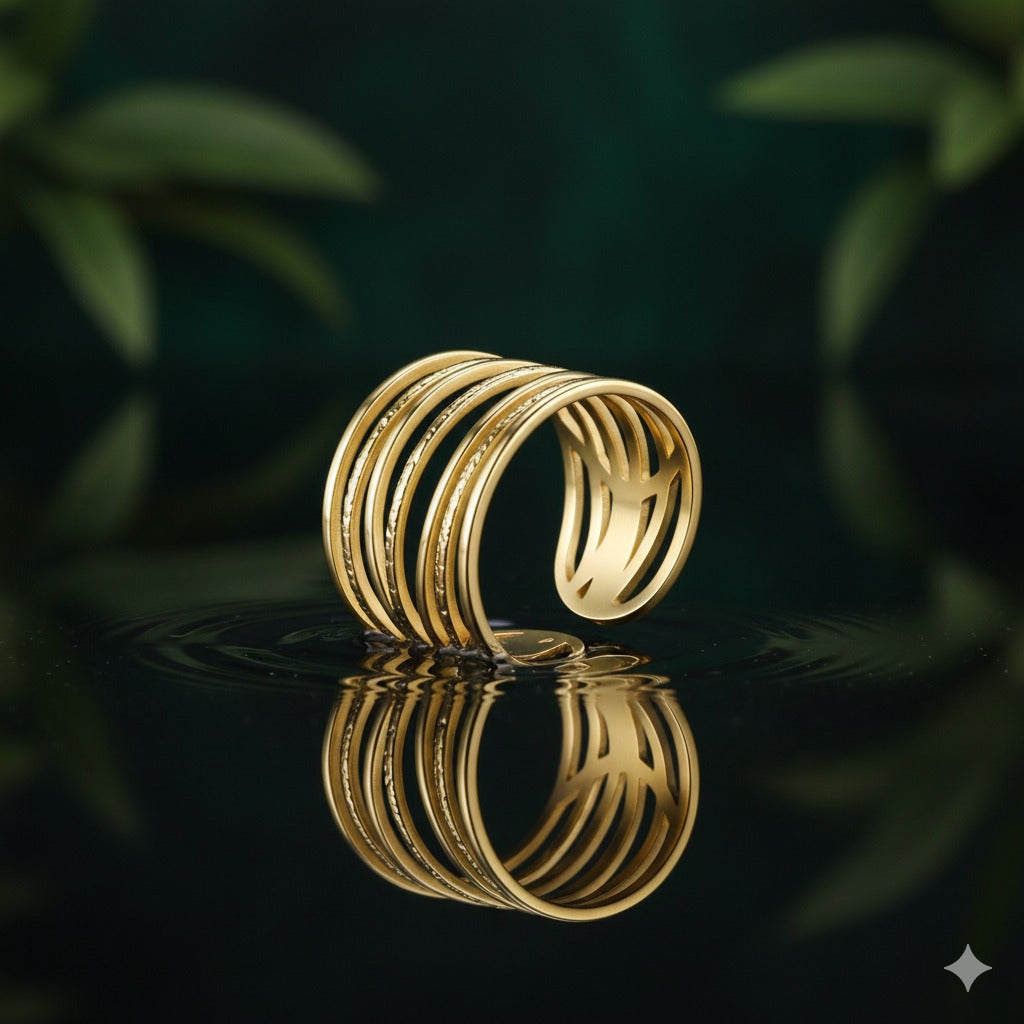 Gold Cascade Ring
