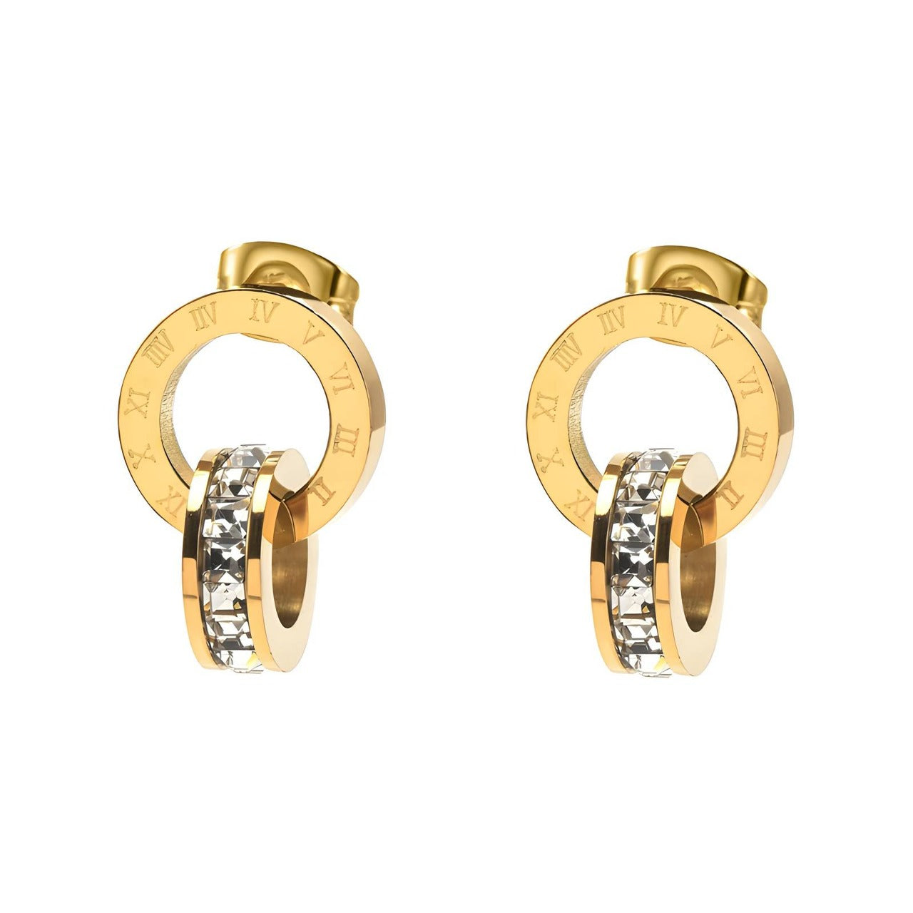 Glittering Roman Cubic Zirconia Earrings