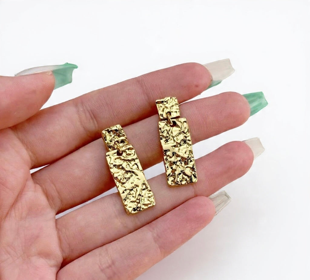 Hammered Tassel Earrings - Dvassa