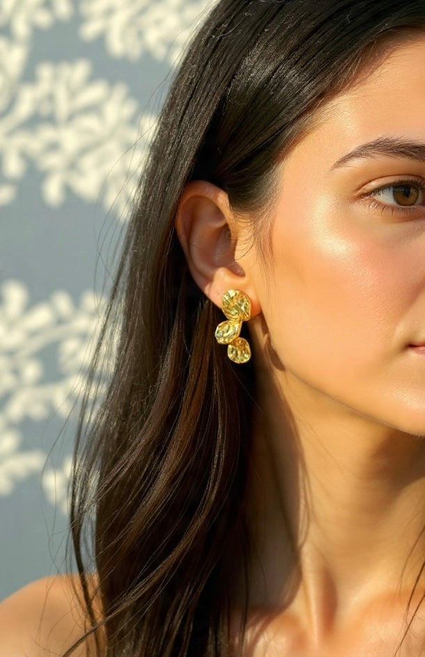 Hammered Party Earrings - Dvassa