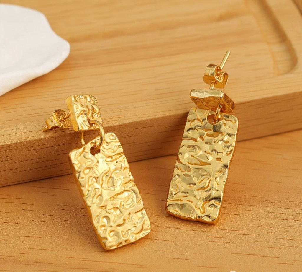 Hammered Tassel Earrings - Dvassa