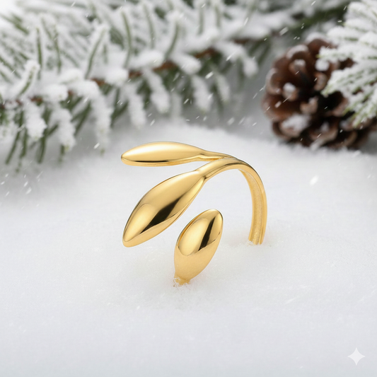 Aurora Leaf Ring