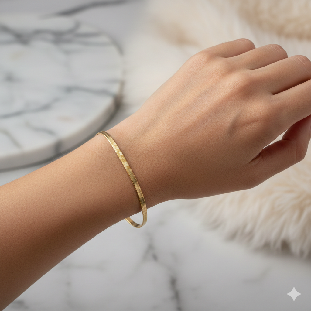 Sleek Herringbone Bracelet