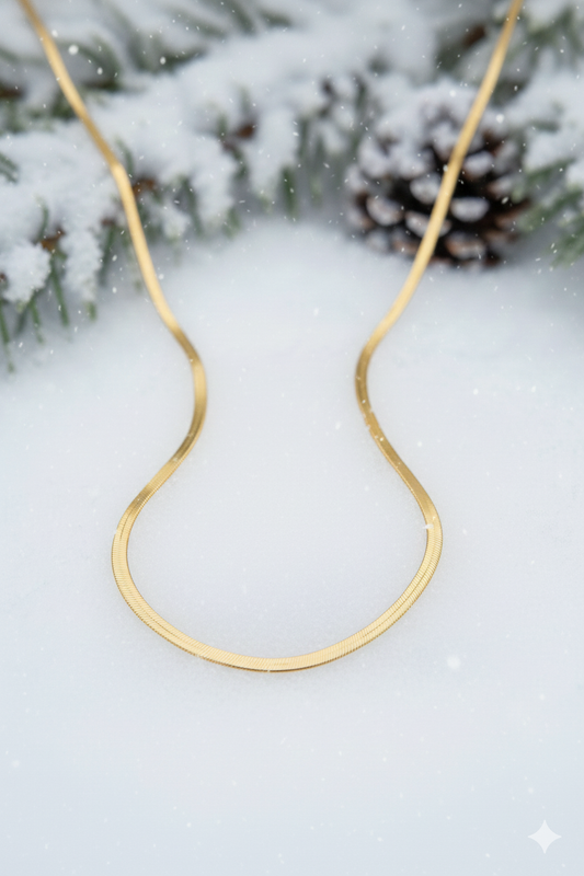 Titanium Steel Herringbone Snake Chain