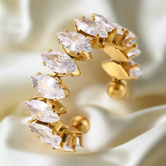 dainty cubic zirconia tennis ring