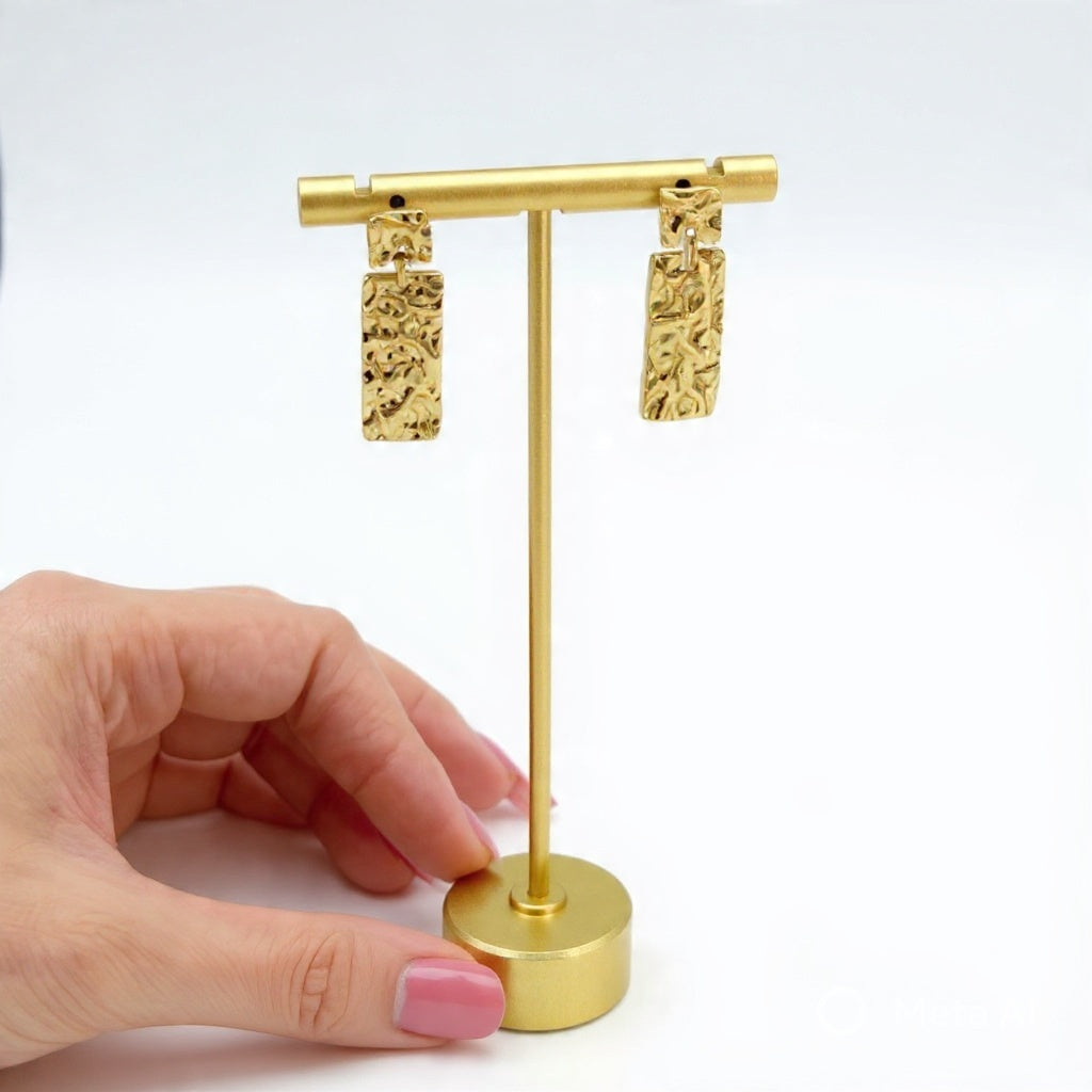 Hammered Tassel Earrings - Dvassa