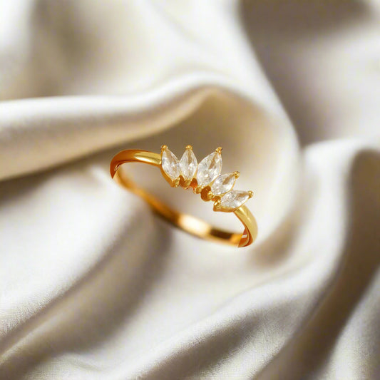 gold plated tennis ring for stacking