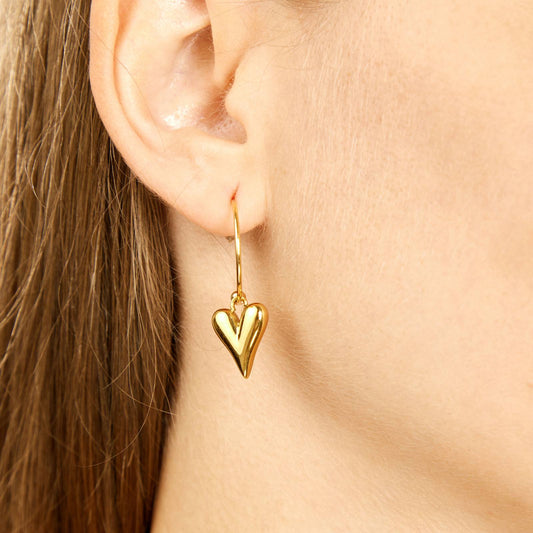 Dangle Heart Earrings - Dvassa