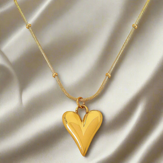 dainty heart pendant chain