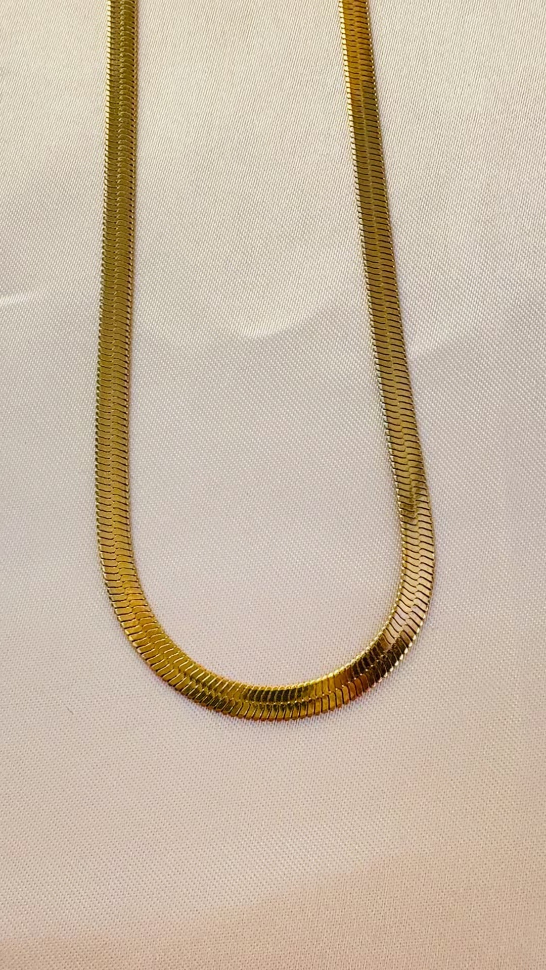 Gold plated Snake chain- workout friendly